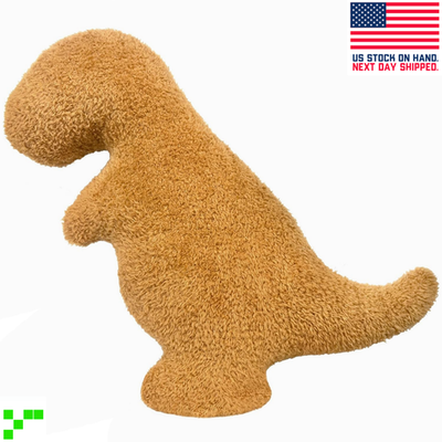 #ad 14quot; T Rex Dino Chicken Nugget Pillow Plush Dinosaur Stuffed Animal Nuggies Nugs $9.45