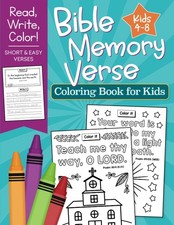 Bible Memory Verse Coloring Book for Kids: Short and Easy Verses to Read, Wr...
