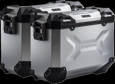 SW MOTECH KFT.22.140.70000/S TRAX ADV Aluminum Pannier System Silver 37L