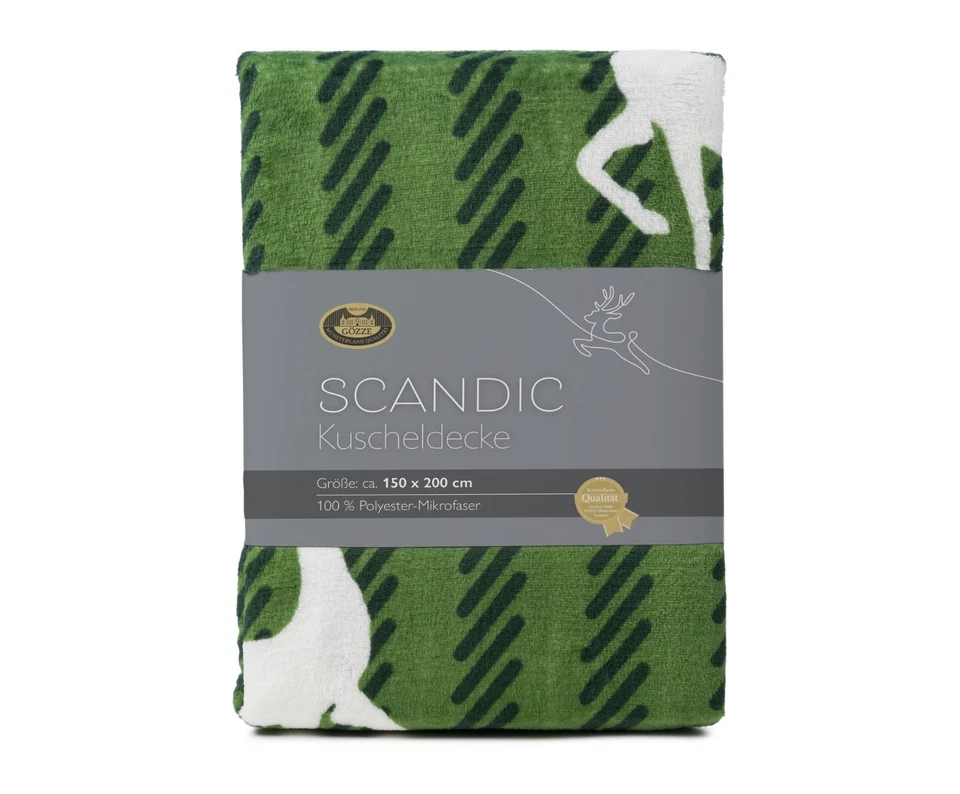 GÖZZE Kuscheldecke "Scandic" Wohndecke XXL 150x200cm Weihnachts Decke Sofadecke - Bild 2 von 4