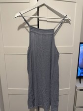 Ripcurl Size 12 ?Grey Blue Thin Strap Halter Cami Dress Summer Beach Sun Dress