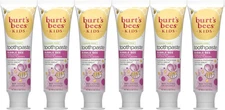Lot of 6  Burt's Bees Kids Fluoride-Free Toothpaste, Bubble Bee Flavor 4.7 oz