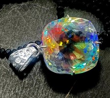 96.75 Ct+ Natural Mystic Topaz Multi-Color 925 Solid Silver Pendant Gemstone