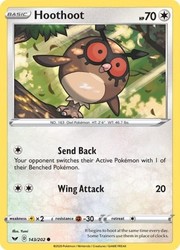 Hoothoot 143/202 Sword & Shield Base Set Common Pokemon Card