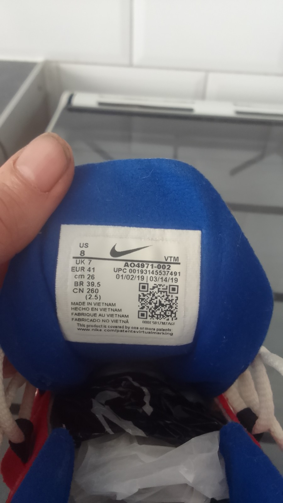 Nike Air React 270 unisex uk size 7/us size 8 image 4
