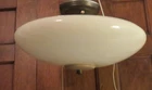 MCM Atomic Ceiling Mount Light Fixture 14" Custard Glass Shade
