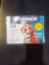 PETARMOR Plus for Medium Dogs 23-44 lbs 3 Doses  Flea  Tick prevention