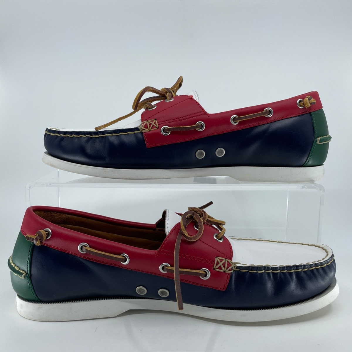 Polo Ralph Lauren Size 44.5 11.5 Merton Red/White/Blue/Green  display picture 1