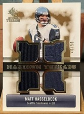 MATT HASSELLBECK SEATTLE SEAHAWKS 2007 SP Rookie Threads Maximum  #'D 40/50