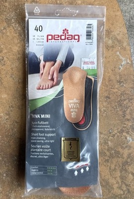 Pedag VIVA MINI Orthotic Arch Support Insoles EU 40 US W10 M7 Leather NIP