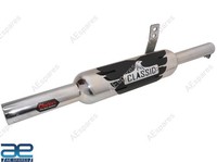 Auspuff Endtopf Mit Schallwand Chrom FüR Royal Enfield Classic 500 350 UCE NEU