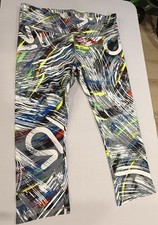 Gap Fit Cropped Leggings Womens Large Abstract Colorful Pants Activewear Workout