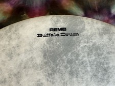 Remo tan Buffalo Drum 3.5X16" frame hoop Vintage original box Native American 