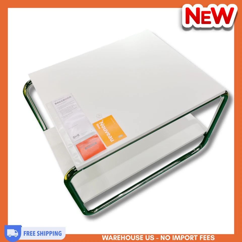 NUEVA IKEA BAGGBODA Mesa Auxiliar 28x19 5/8", Color Blanco; ENVÍO GRATUITO Foto 4 de 4