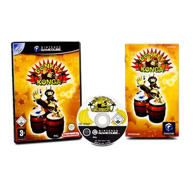 Nintendo Gamecube Spiel Donkey Konga ohne Trommeln in OVP mit Anleitung