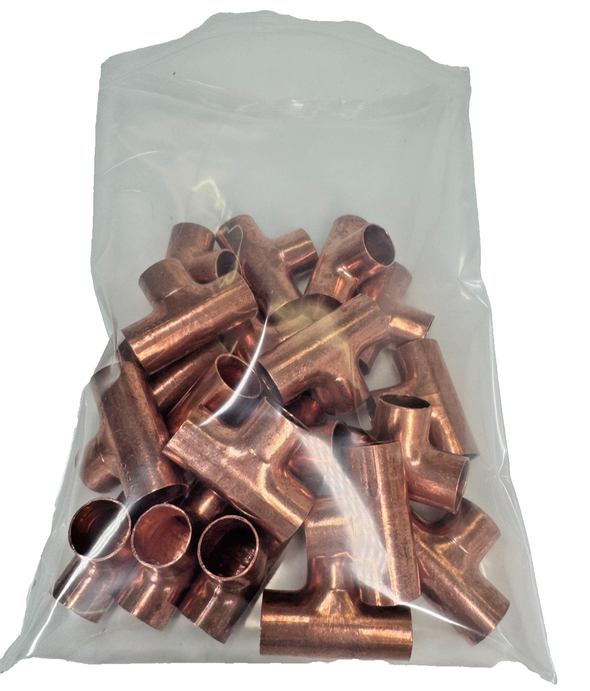 (21-PACK) NIBCO Straight Tee 3/4" x 3/4" x 3/4" CTS Solder Copper Sweat Fitting