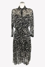 Abito donna Pinko taglia 32 (IT 38) nero/bianco linea ad A dress