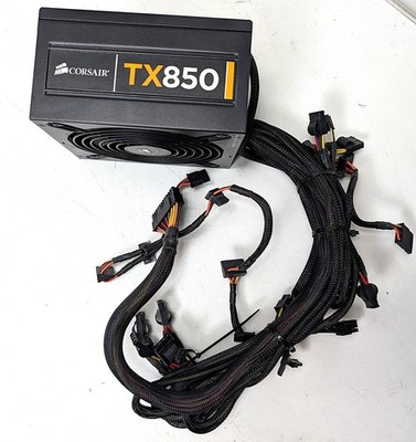 Corsair TX850 Netzteil PSU 24 Pin 8 Pin 4x8 Pin PCIE 8 SATA 8 Molex 2xFloppy