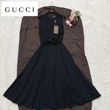 GUCCI Sleeveless Dress Black Size 40 115cm Length New with Tags