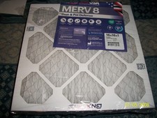 16x16x1 Air Filters, made in America (MERV 8) pack of 6 pictured