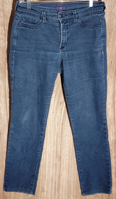 NYDJ Women s Slim Straight Jeans Size 6 Lift Tuck Stretch Mid Rise Blue