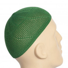 Olive Knitting Caps Kufi Hat Muslim Prayer Cap Skullcap   Taqiyah Gold Style 