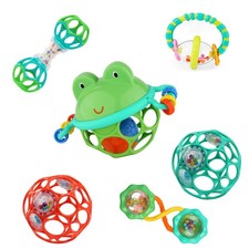 Bright Starts Little Shakers 6pc Gift Set - BPA-Free Easy-Grasp Multicolored