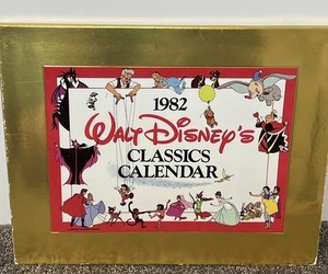 Vintage 1982 Walt Disney Classics Calendar Bambi Peter Pan Dumbo