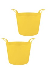 2x Mini Flexi Tub/Bucket - 7Ltr - YELLOW