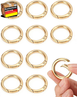 10 StüCk Rund Karabinerhaken 30 Mm O-Ring Zinklegierung Karabiner Federspaltring