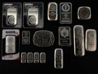 15.4 TroyOz .999 Fine silver Bullion Lot Scottsdale, Germania, Monarch And Skull