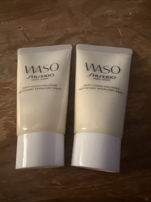 2x Shiseido WASO Soft + Cushy Polisher 1.1 Oz ,30 ml Each travel size!