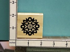 Christmas snowflake within a snowflake 2 rubber stamp 17N