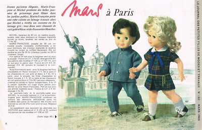 Page De Magazine Poupée Françoise - Modes Et Travaux Mars 1976 - Occasion - France