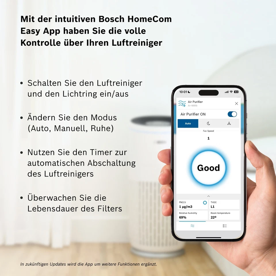 Bosch Air 6000i App-gesteuerter Luftreiniger für Räume bis 125 m² - Bild 4 von 4
