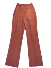 Vintage 70s Womens 10 High Rise Wide Leg Flared Knit Trouser Pants Hippy