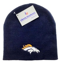 Denver Broncos Sideline Cold Weather Uncuffed Knit Beanie Skully Cap Hat One