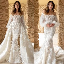 Charming Mermaid Wedding Dresses With Detachable Train Sexy Off The Shoulder