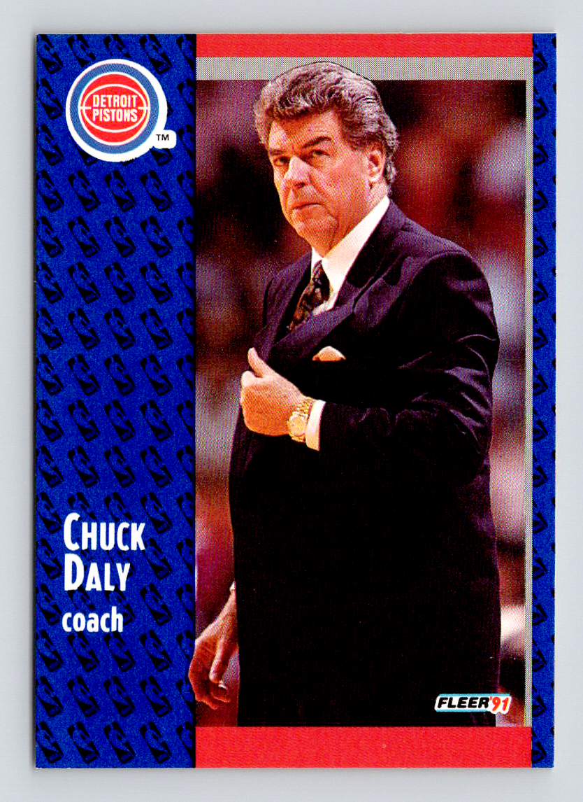 1991 Fleer Card, 58 Chuck Daly Hall of Fame, Detroit Pistons eBay