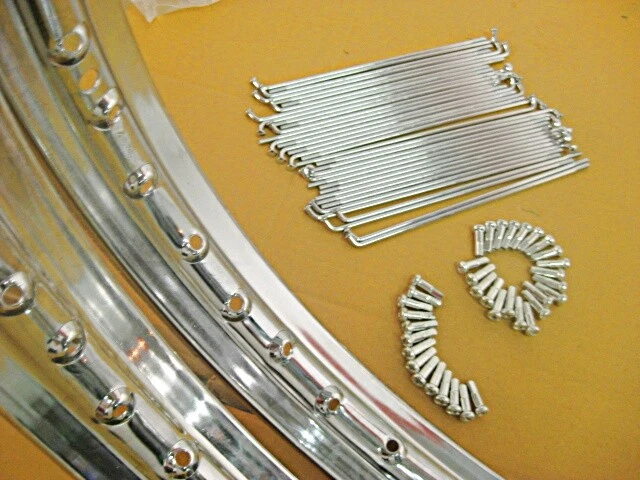 Fit SUZUKI TC250 WHEEL RIM SET+CHROME SPOKE 72PCS SET + TAPE RUBBER #BI081# Foto 4 de 4