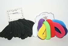 Lot of 32 Strechy Scrunchies 1 Set Black 24 Pieces 1 Set Colorful 8 Pieces