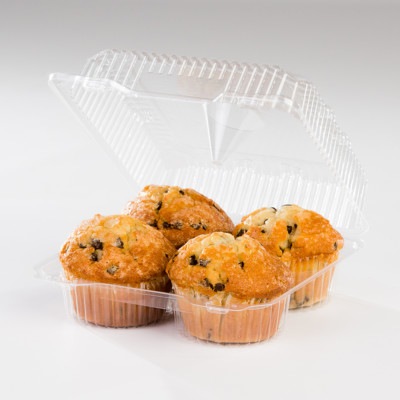 OPS Plastic Large Food Container Clear 8'' L x 7.625'' W x 3'' D | 250/Case