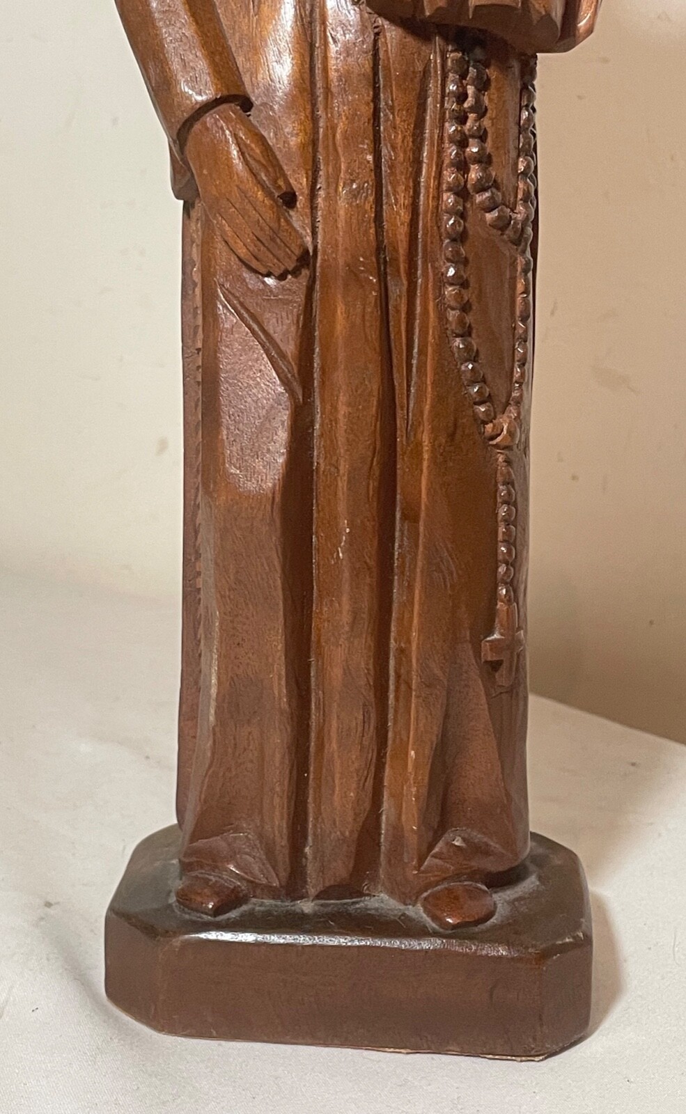 vintage hand carved wood religious Saint Joseph baby Jesus sculpture ...