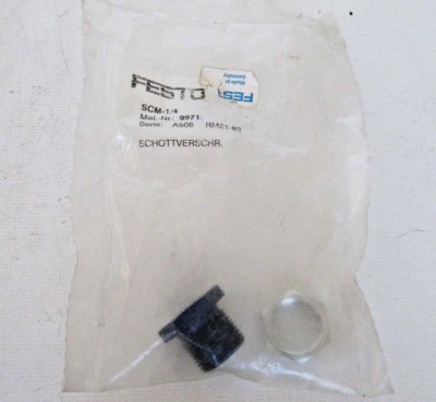 (NEW) Festo 1/4'' Bulkhead Connector SCM-1/4 9971