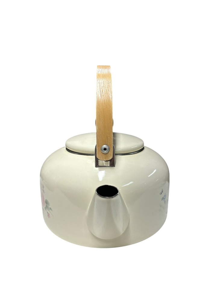 Vintage Pfaltzgraff Tea Rose Metal Enamel Tea Pot/Kettle With Lid eBay