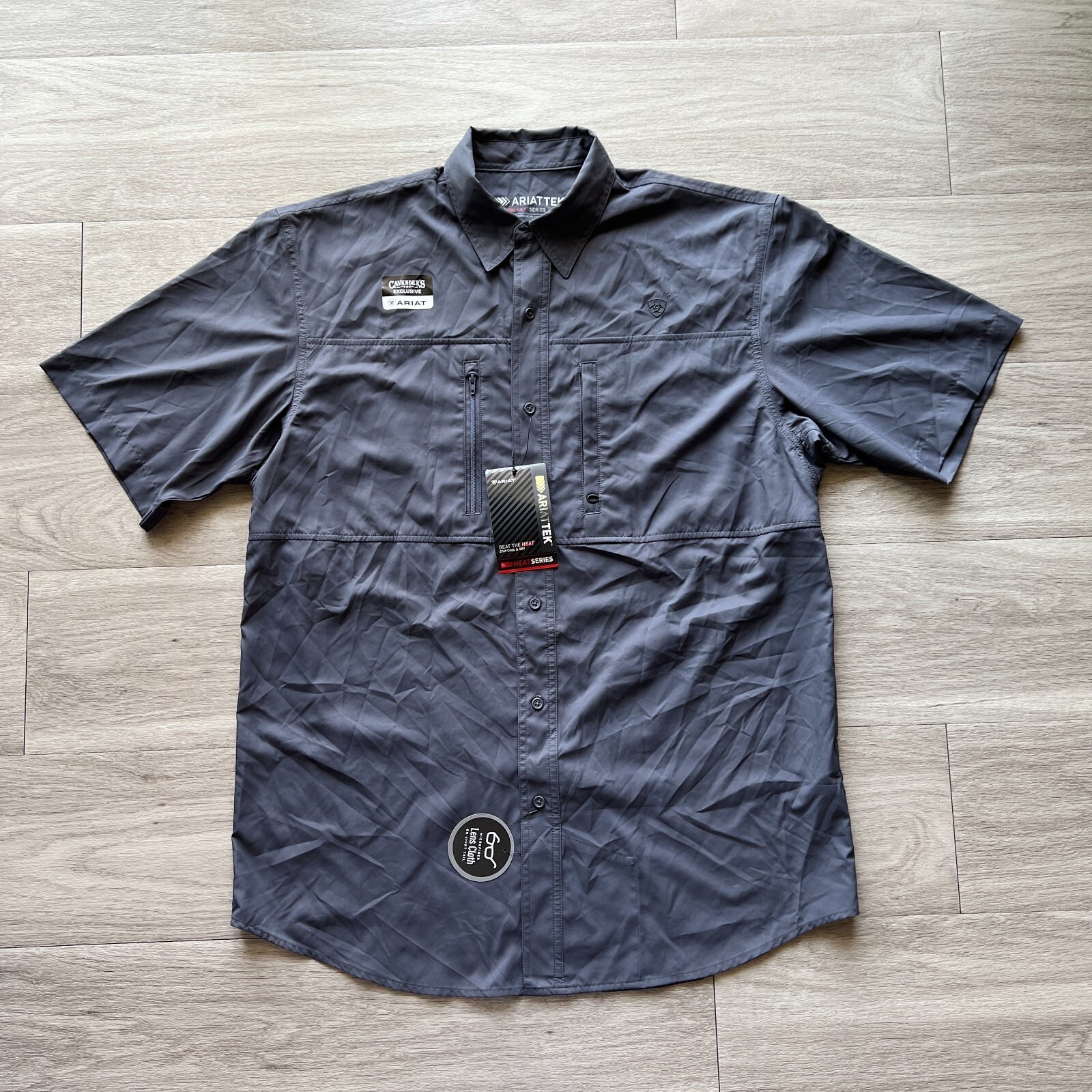 Ariat Tek Shirt Mens Medium Gray Heat 