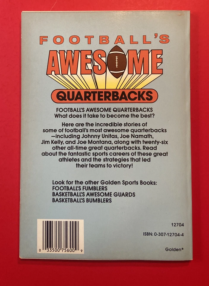 JOE MONTANA San Francisco 49ers Football Awesome Quarterbacks Book 1991 Vtg 90's Foto 3 de 4