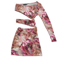 Pretty Little Thing Ladies Multicoloured Dress Size 12