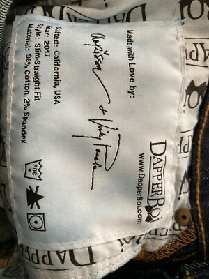 DAPPER BOI Slim-Striaght Premium Indigo Stretch Jeans Size 26