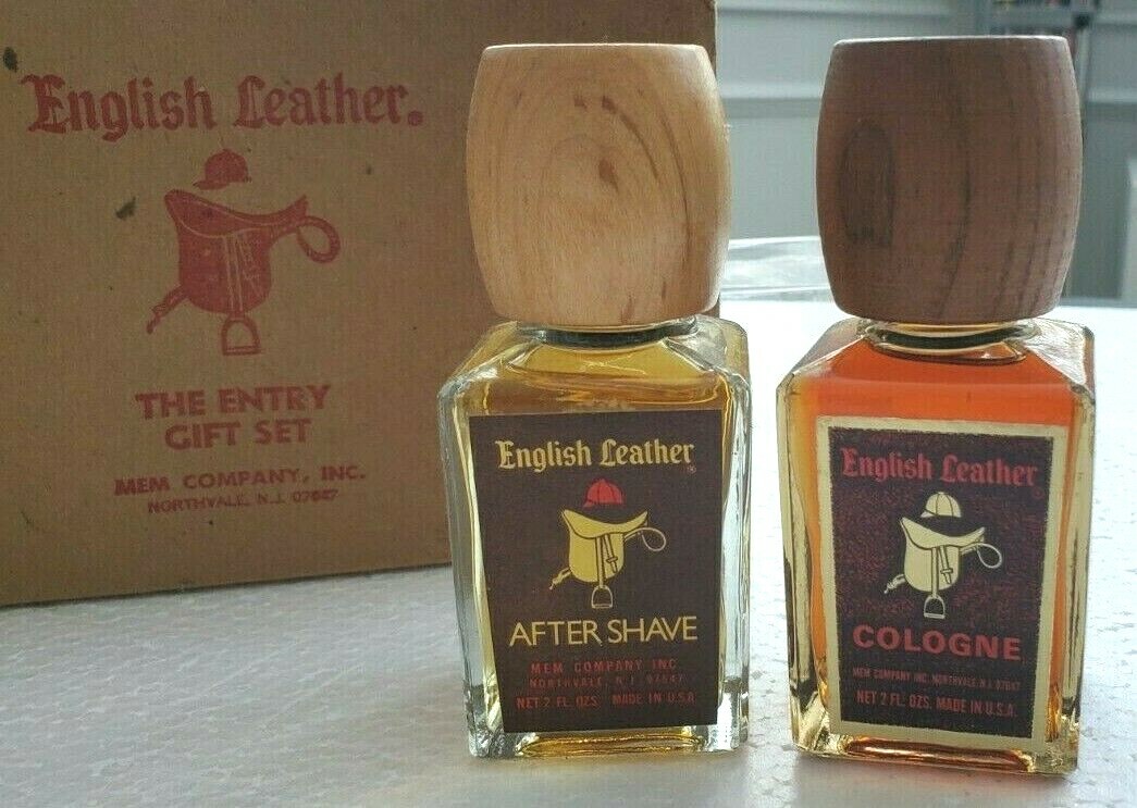 NOS Vintage MCM English Leather Cologne and Aftershave Gift Set